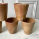 Set of 5 glasses / coffee cups in stoneware handmade 70s