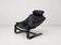 Kroken Armchair in Black Leather by Ake Fribytter for Roche Bobois