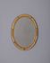 Vintage 1960s Italian design oval bamboo wall mirror