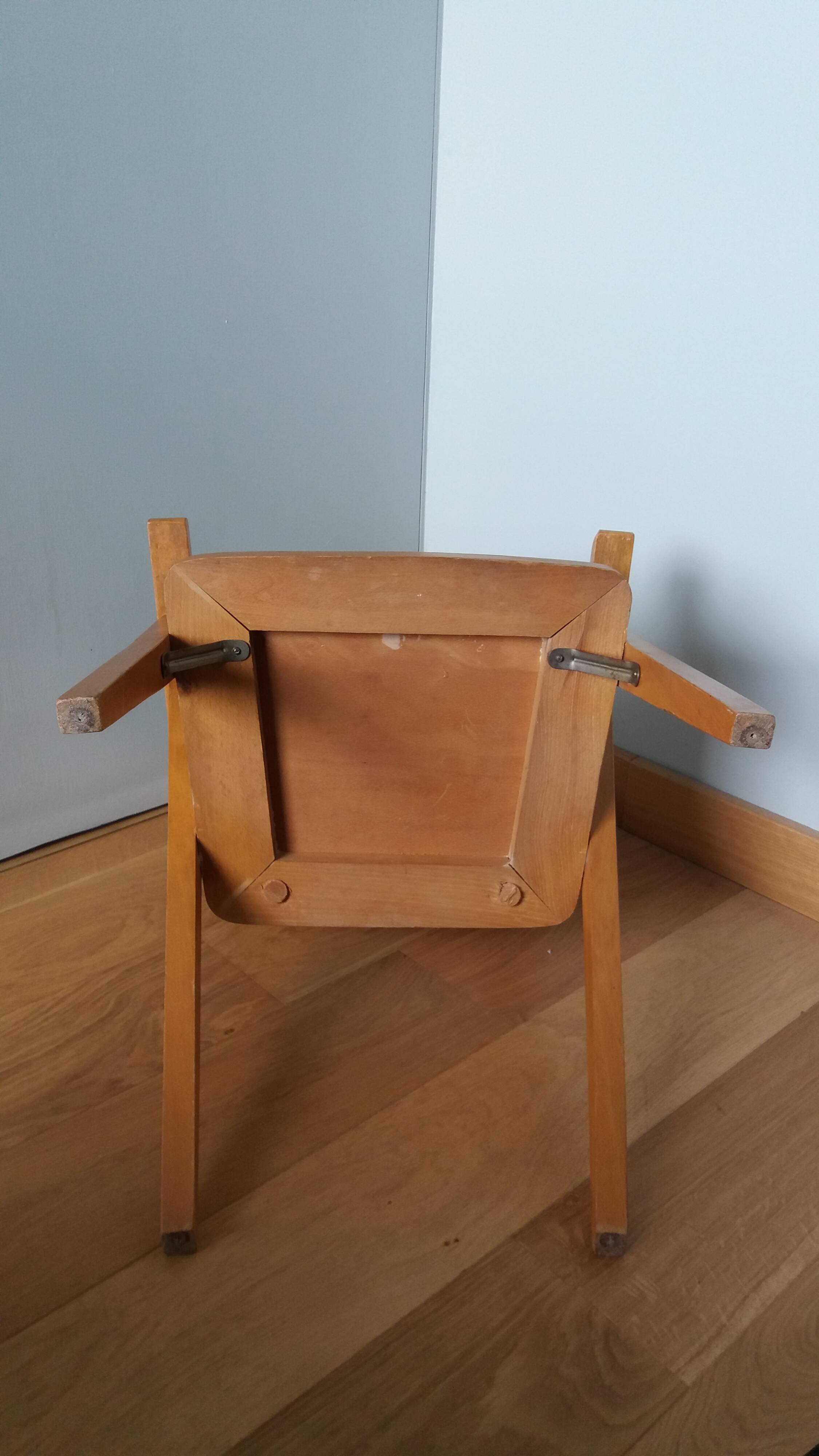 Fauteuil chaise enfant pieds compas