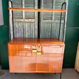 High modernist buffet in mahogany and metal