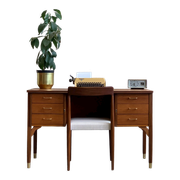 Bureau en teck sur pieds en palissandre, 60s Norvège, vintage
