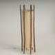 Large bamboo & linen floor lamp by Louis Sognot