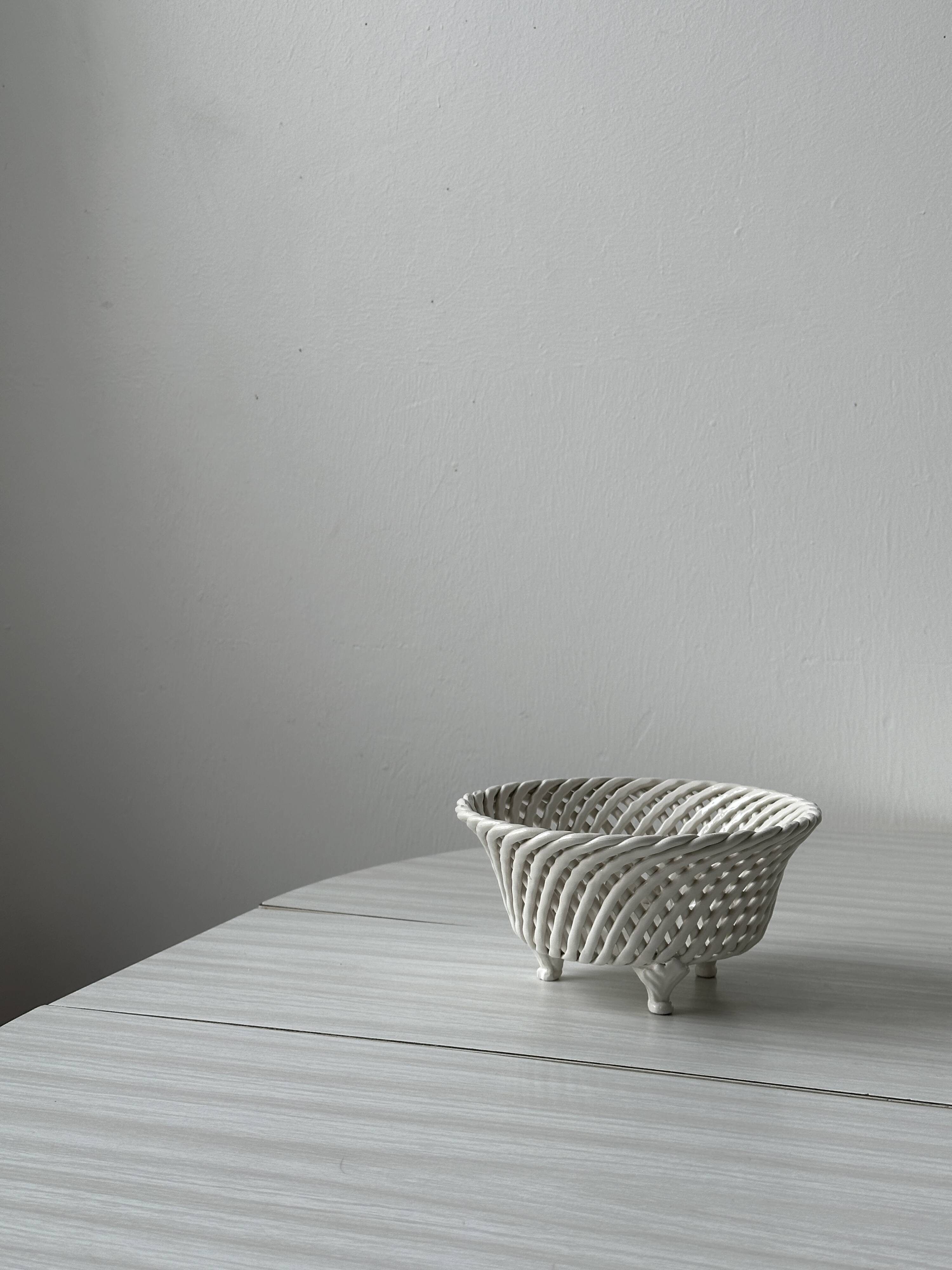 Bowl - braided salad bowl in French ceramic