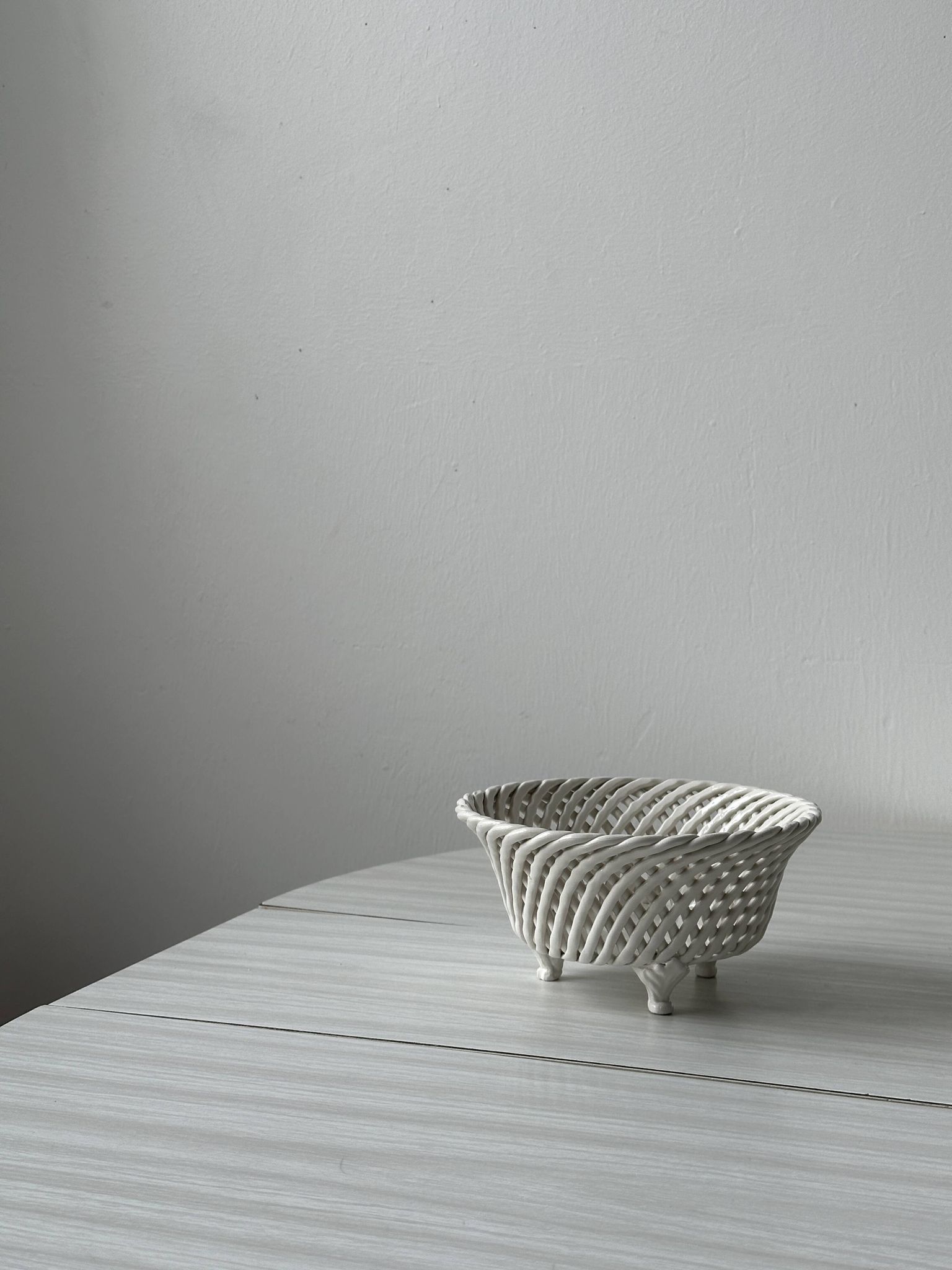 Bowl - braided salad bowl in French ceramic