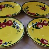Saucers Sarreguemines France yellow