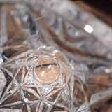 Cut crystal vase - high 13 cm - flared 8 cm