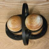 Grès du Marais - salt and pepper salt and pepper on horseshoe support