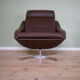 Mid-Century Danish Swivel Chair in Leather, 1970s