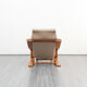 Lounge armchair with footrest, Scandinavian design, Kroken model, leather