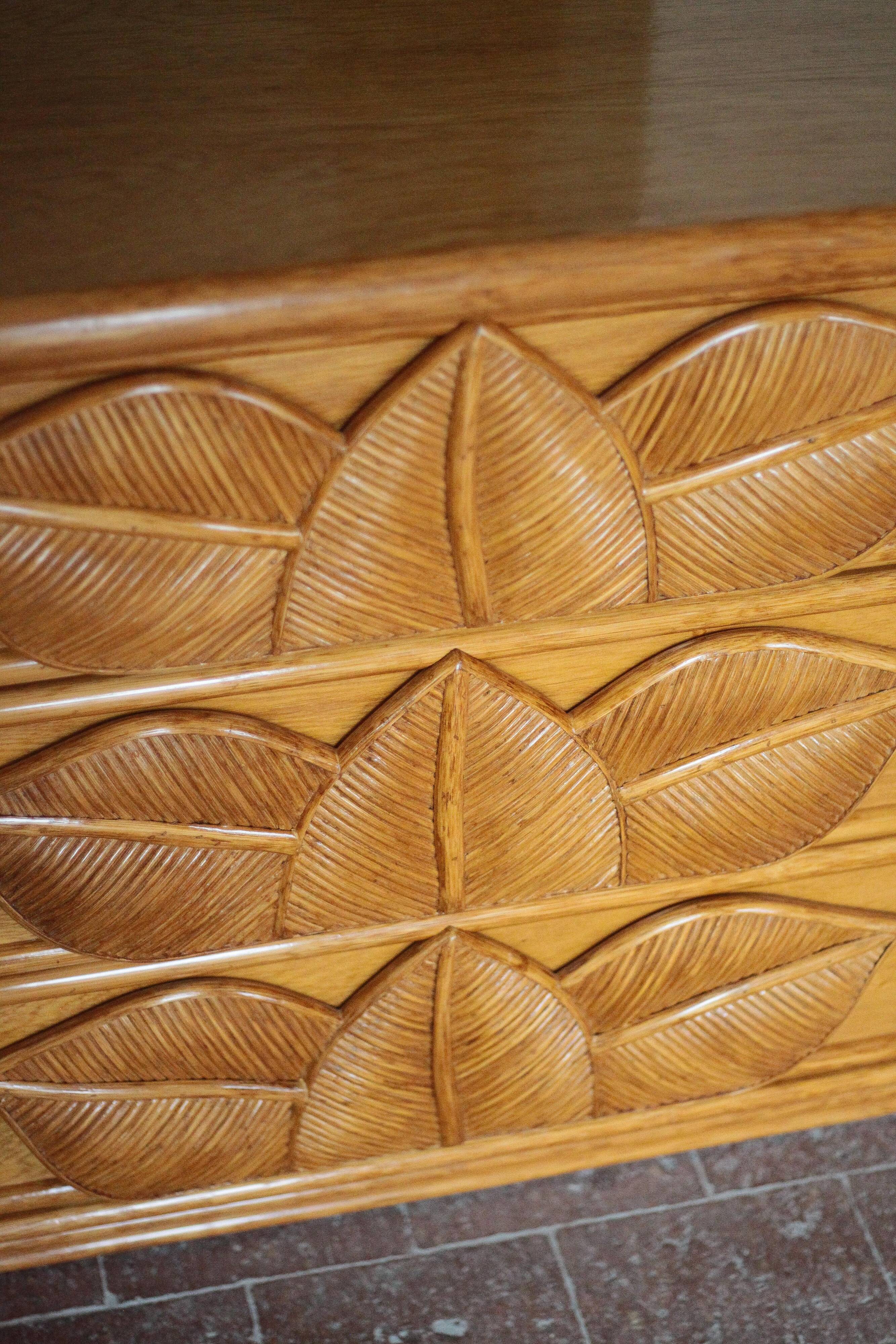 Vintage chest of drawers, Maugrion rattan chest of drawers for Roche Bobois