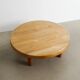 French Round Mid Century Wooden Coffee Sofa Table T02M Pierre Chapo, 1960s