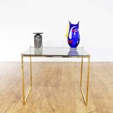 Side table milk smoked glass