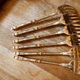 Set of 6 melon forks, cake forks