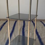 Ancienne sellette en verre et laiton