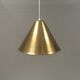 Hanging lamp from Danish Fog&Mørup 1950s, made of solid brass.
