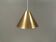Hanging lamp from Danish Fog&Mørup 1950s, made of solid brass.