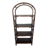 Vintage rattan bookcase shelf