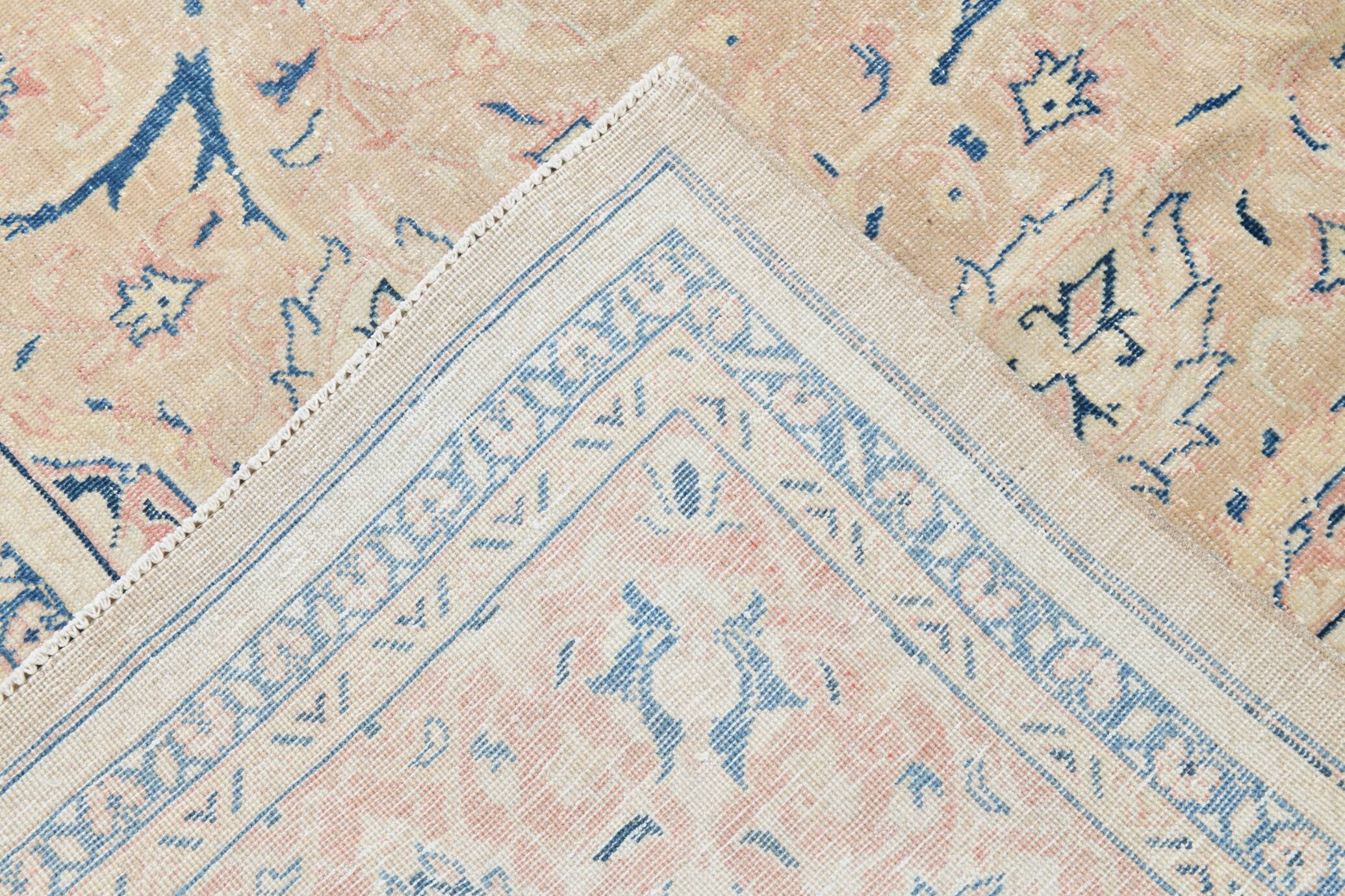 Tapis Vintage Off-White et Rose Poudré, Style Classique, 292x399 Cm