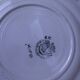 Set of 6 KIFO L'Amandinoise flat plates with green leaf design.