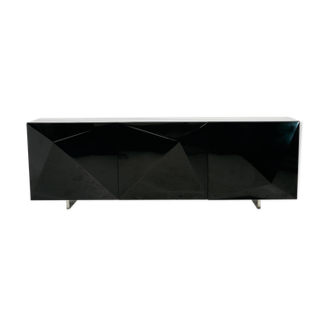Buffet en bois laqué noir