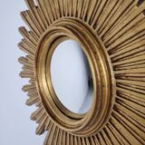 Vintage golden sunburst mirror