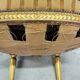 Paire de fauteuils en bois dore style Louis XVl