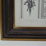 Room framed under glass "architecture and sculpture Louis XVI"