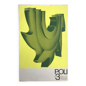 Jacques POLI, Galerie 3, 1972. Original silkscreen poster