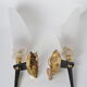White wall lamp horn shape