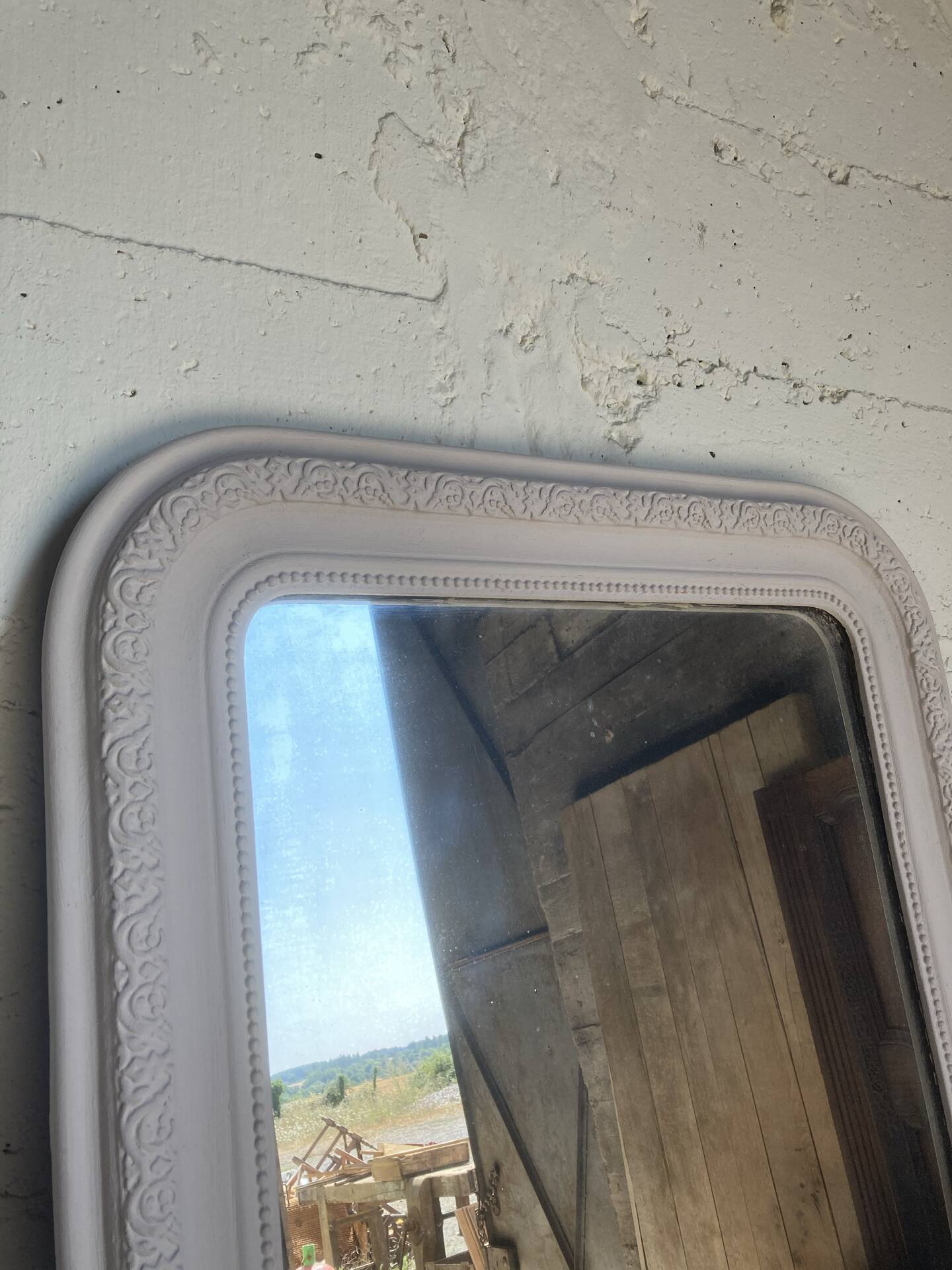 Louis Philippe mirror, 19th century, beige patina.