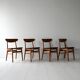 Quatre chaises danoises vintage en teck par Farstrup
