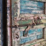 Indian door 2 leaves multicolor with closure