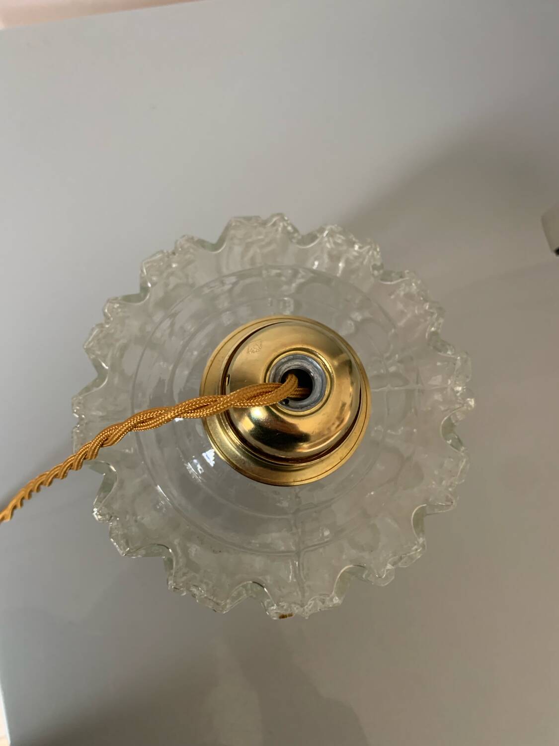 Vintage glass table or hanging lamp