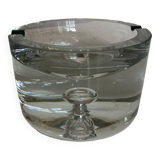 Scandinavian XXL ashtray Bubble in crystal Sweden mid century modern 1970