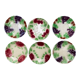Set de 6 assiettes à dessert en barbotine début XX