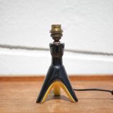 Tripod ceramic table lamp, bedside lamp, accent lamp, 50's