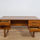 Mid-Century Teak Freestanding Desk by Torben Valeur & Henning Jensen for Dy