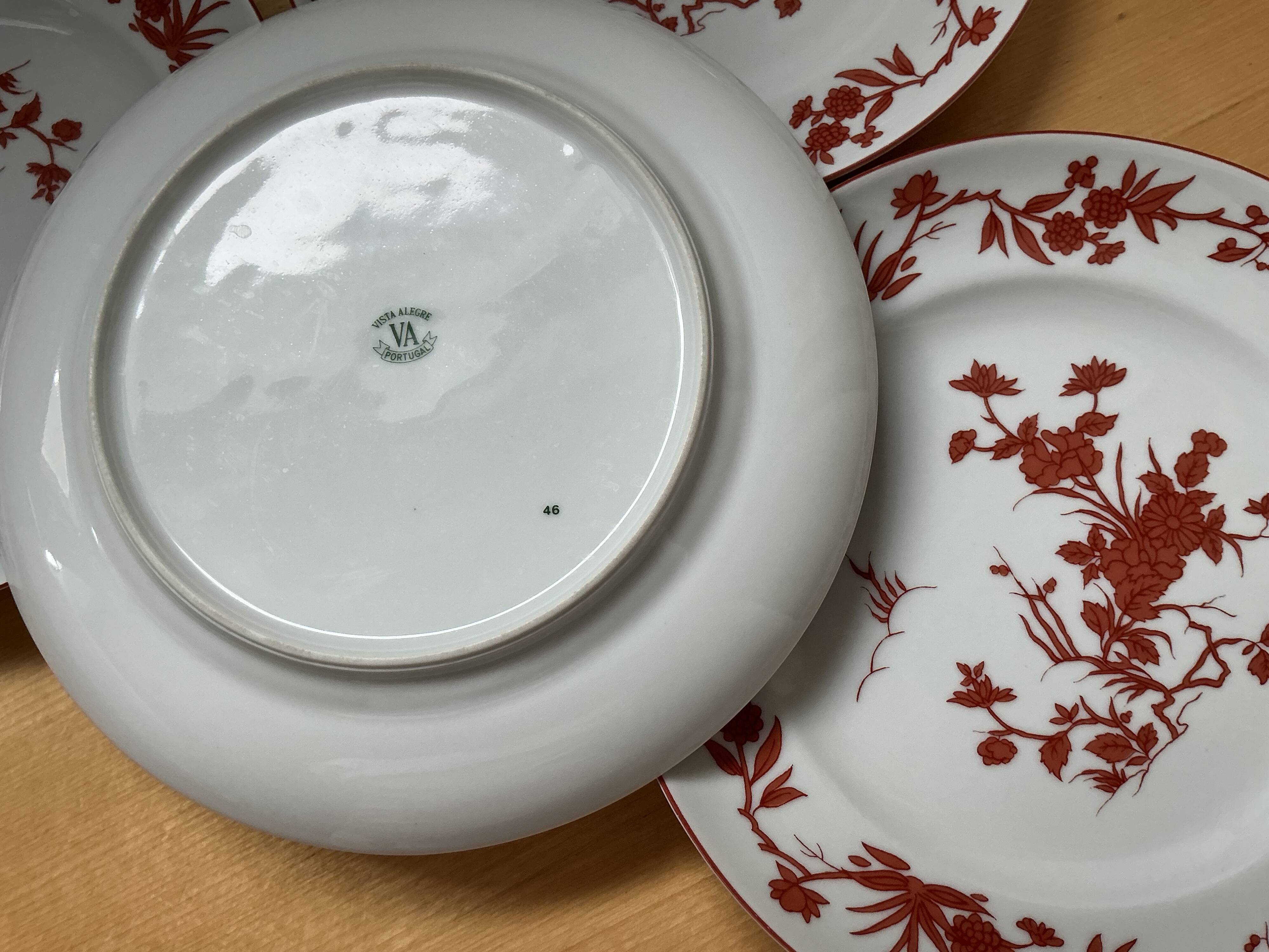 4 Assiettes Vista Alegre 20cm décor Goa