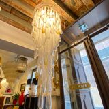 Venini Murano glass chandelier, Italy 1970s