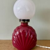 Vintage ceramic and opaline lamp