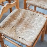 Rustic Friulian chairs with turned legs, set of 12, 1980-1990