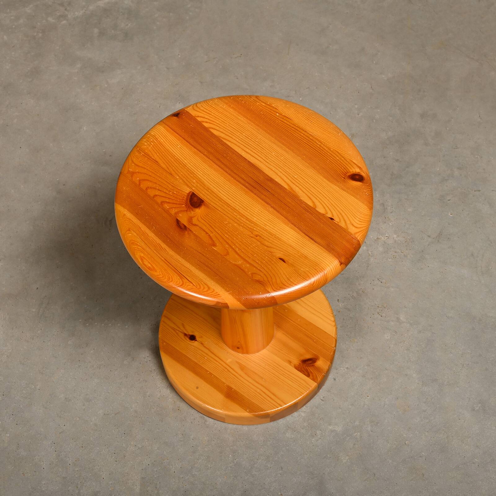 Rainer Daumiller Stool in solid naturel pine for Hirtshals Savværk, Denmark 1970