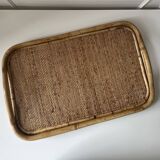 Rattan serving tray