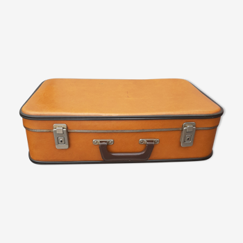 Valise en carton marron camel