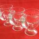 Set of 3 transparent glass hens Arcopal 70s