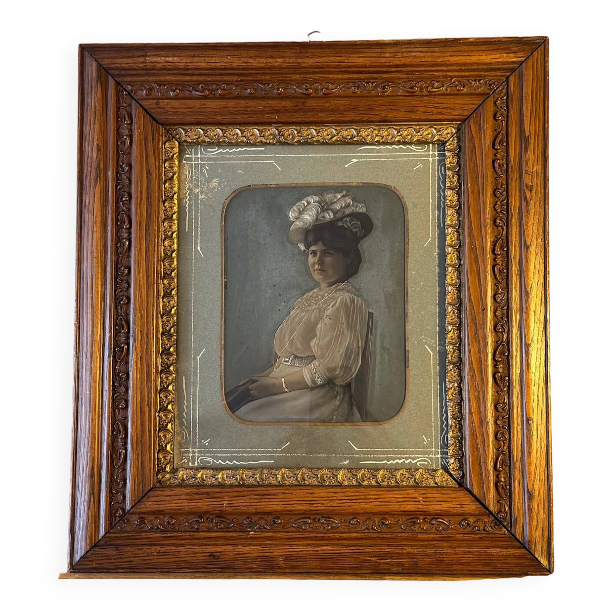 Old silver photograph, portrait, 19th century