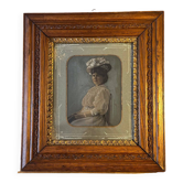 Old silver photograph, portrait, 19th century