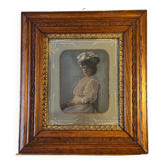 Old silver photograph, portrait, 19th century