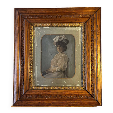 Old silver photograph, portrait, 19th century